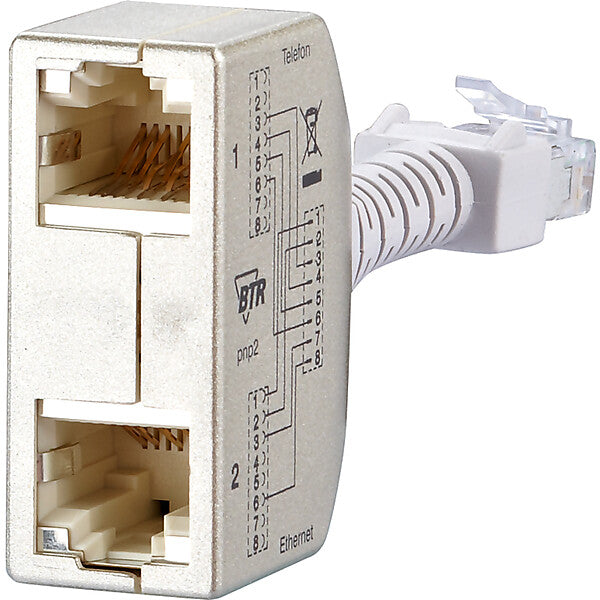 METZ CONNECT Cable-sharing-Adapter Ethernet/ISDN 130548-02-E Set